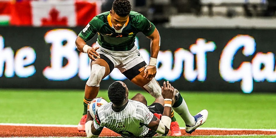 Angelo Davids against Kenya 7s. Photo Courrtesy/SA Rugby