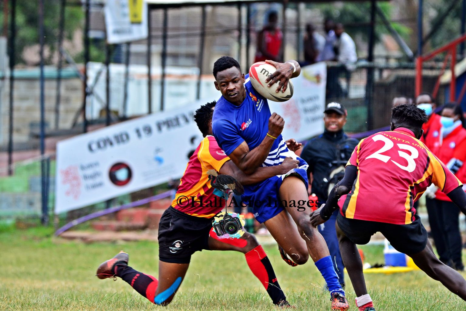 Strathmore's Brunson Madigu in action against Blak Blad. Phto Courtesy/Denis Acre-Half.