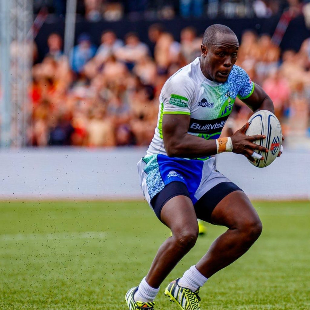 Felix Ayange in action for Samurai Rugby. Photo Courtesy/