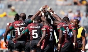Kenya 7s players huddle in a World 7s Series event, Photo Courtesy/World Rugby.Kenya 7s players huddle in a World 7s Series event, Photo Courtesy/World Rugby.