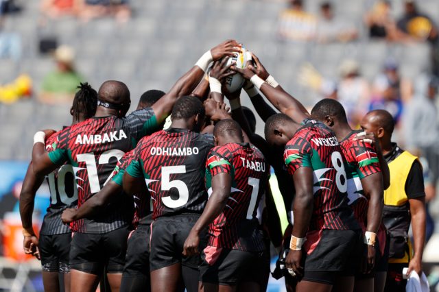 Kenya 7s players huddle in a World 7s Series event, Photo Courtesy/World Rugby.Kenya 7s players huddle in a World 7s Series event, Photo Courtesy/World Rugby.