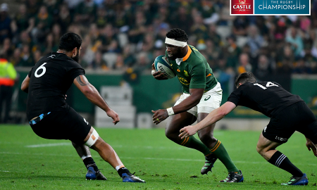 Action Between Springboks and All Blacks. Photo Courtesy/SA Rugby