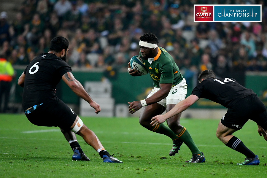 Action Between Springboks and All Blacks. Photo Courtesy/SA Rugby
