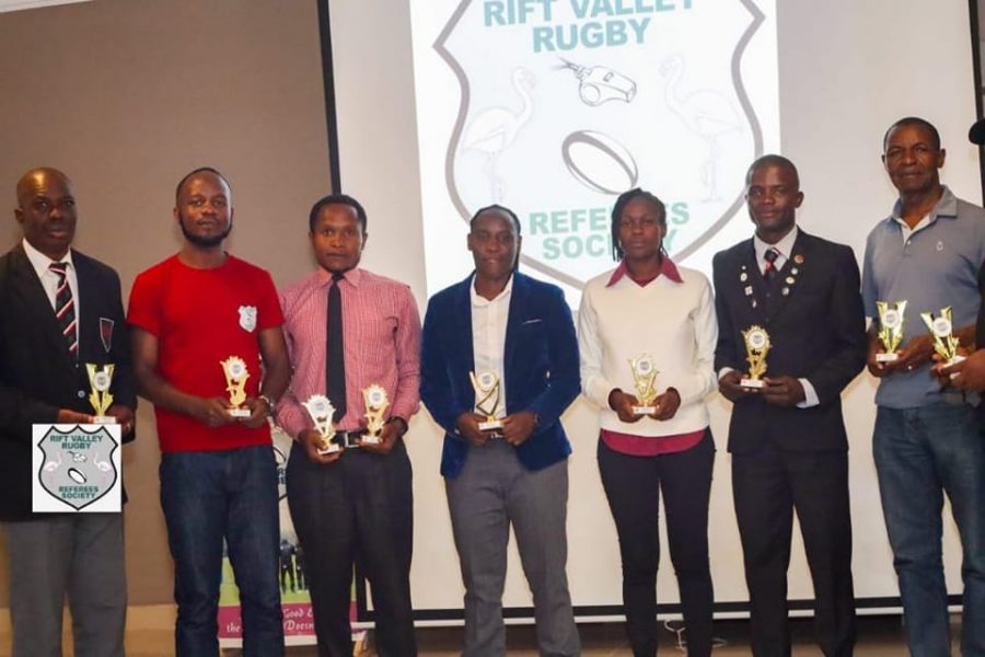 Rift Valley Region Referee's award winners. Photo Courtesy/RVRS