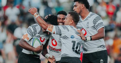 Fiji 15s players celebrate in a past action. Photo Courtesy/Fiji Rugby