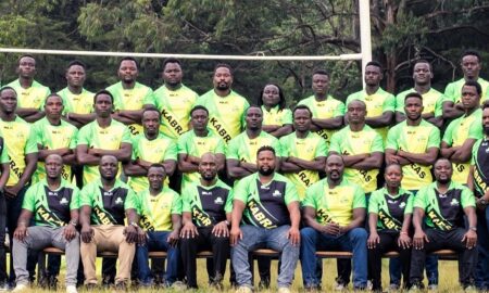 Kabras RFC players during the Kit launch/ Photo Courtesy/ Dave Mwaura/Scrummage Africa.