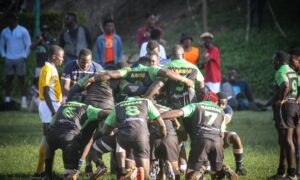 Kabras RFC in a past scrum-contest. Photo Courtesy/Kabras RFC