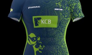 Front view of KCB Rugby home kit. Photo Courtesy/KCB Rugby