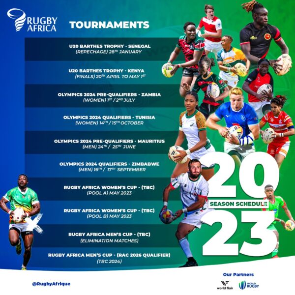 Rugby Africa Cup 2023 Calendar. Photo Courtesy/Rugby Africa.