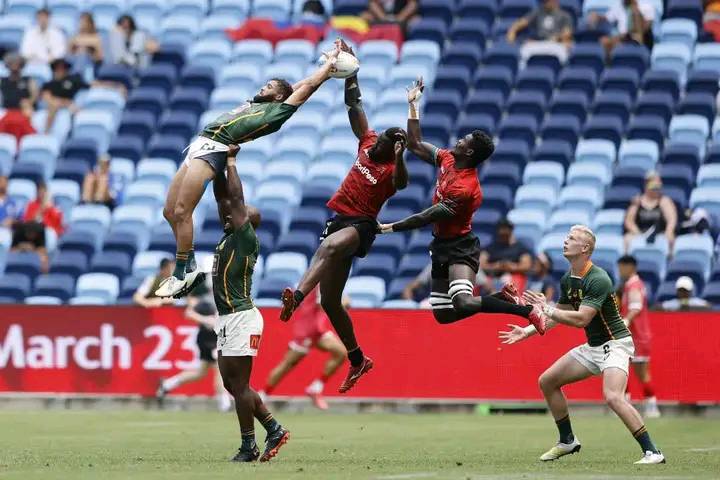 Kenya 7s vs South Africa. Photo Courtesy/KLC fotos