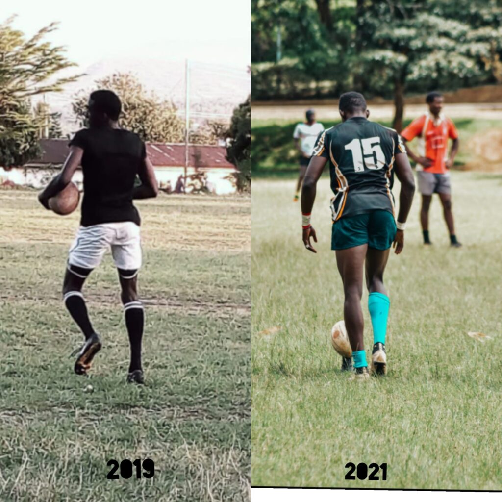 Leon Nyang in 2019 and 2021. Photo Courtesy/ Nyang