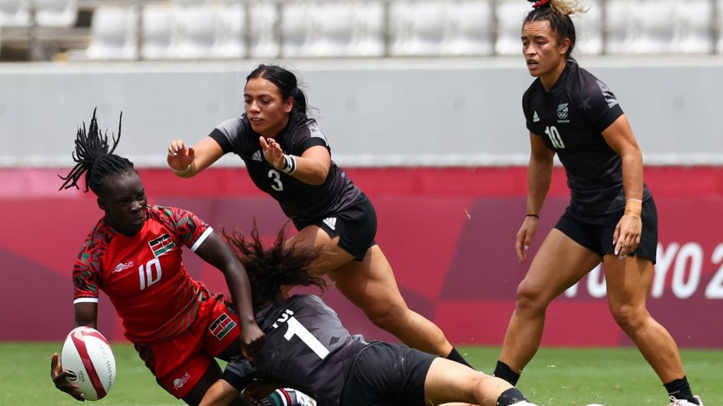 Grace Adhiambo in action against New Zealand. Photo Courtesy/World Rugby
