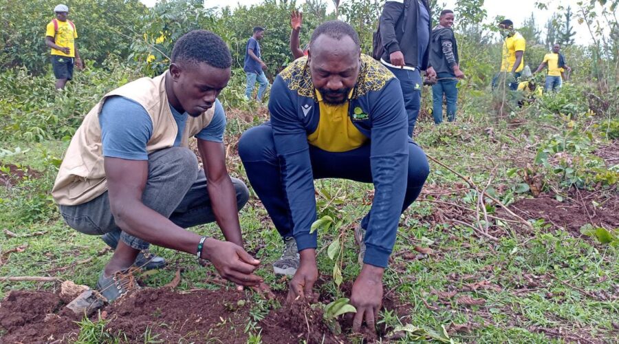 Dan Sikuta plants a tree. Photo Courtesy/Kabras 