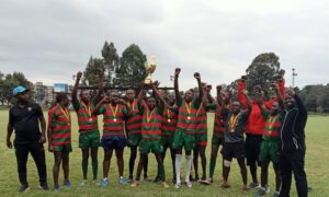 Ngong Township lift the the trophy. Photo Courtesy/David Weru