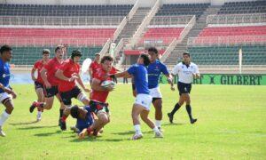 Action between Hong Kong and Samoa. Photo/KRU