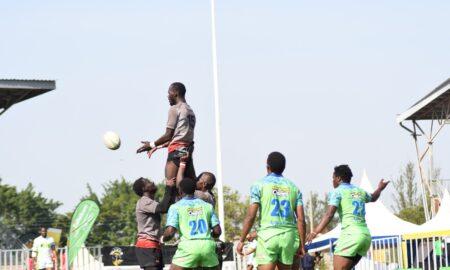 Line out contest between Catholic Monks and Mengai Oilers. Photo. Dave Mwaura