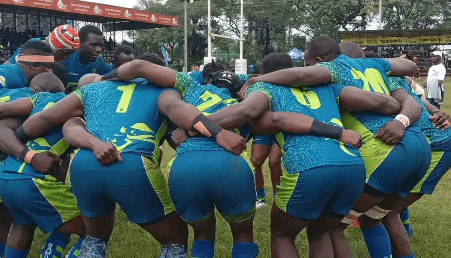 KCB Rugby players huddle. photo/ KCB Rugby.