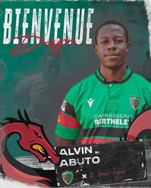 Alvin Abuto unveiled at HRRC. Photo/Hermance Région Rugby Club