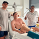 New Zealand centre Anton Lienert-Brown visits Le Roux Malan in hospital . PHOTO/All Blacks