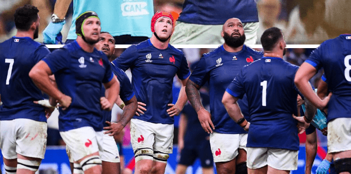 France Rugby players react in the World Cup. Photo. Rugby Pass