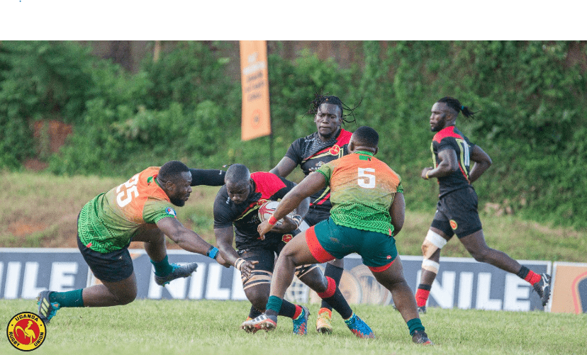 Action between Uganda Cranes and Zambia. Photo/Uganda Rugby
