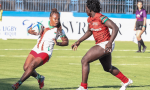 Kenya Lionesses Grace Adhiambo defends . PHOTO/ Matchz Media