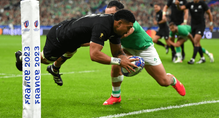 Ardie Savea goes over for a try against Ireland. PHOTO/All Blacks