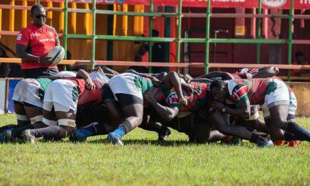 Kenya Simbas train at Kyadondo. Photo/Uganda Rugby Union
