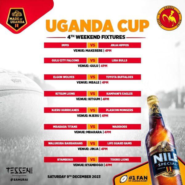 Uganda Cup upcoming fixtures. PHOTO/Uganda Rugby.