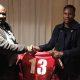 Eliud Mulakoli receives Kenya Simbas jersey. PHOTO/KRU