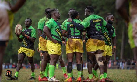 Kabras RFC players in a previous Kenya Cup final. PHOTO/ CMoncy Images