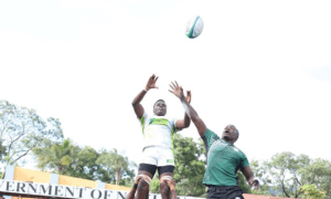 KCB Rugby in action against Nakuru RFC. PHOTO/KCB Rugby