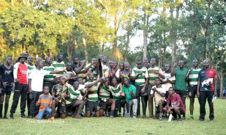Kakamega School rugby celebrate. PHOTO/Amos Wamanga