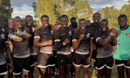 Mwamba RFC players pose for a photo in a past match. PHOTO/Mwamba Rugby