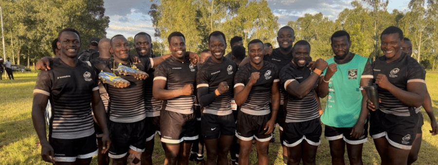 Mwamba RFC players pose for a photo in a past match. PHOTO/Mwamba Rugby