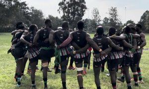 Kenya Harlequin players huddle. PHOTO/Kenya Harlequin/Instagram