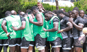 Mwamba RFC players huddle. PHOTO/Mwamba Rugby/X