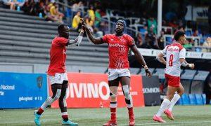 Kenya 7s captains Tony Omondi and Vincent Onyala in Challenger Series. PHOTO/Rugby Afrique