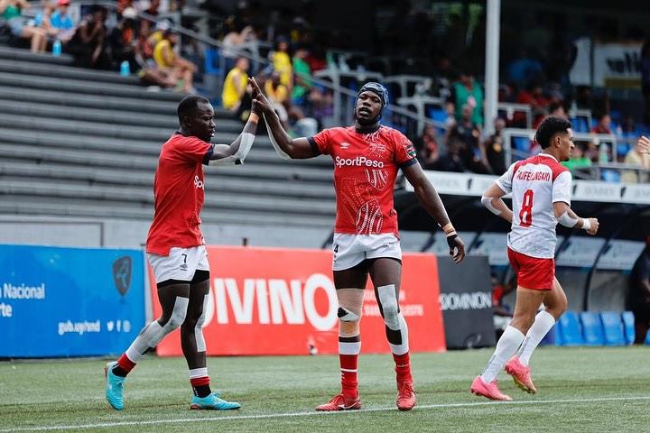 Kenya 7s captains Tony Omondi and Vincent Onyala in Challenger Series. PHOTO/Rugby Afrique