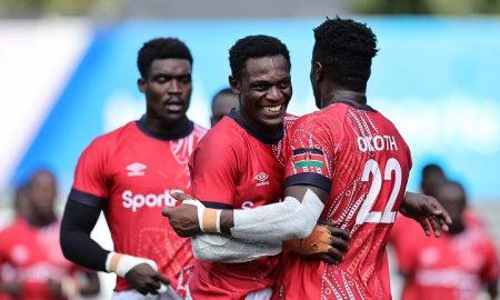 Kenya 7s players celebrate in CHallenger Series. PHOTO/Rugby Afrique
