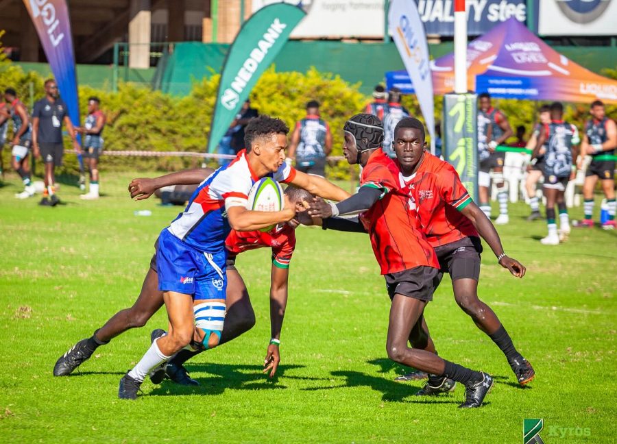 Action between Kenya U20 and Namibia. PHOTO/Kryos