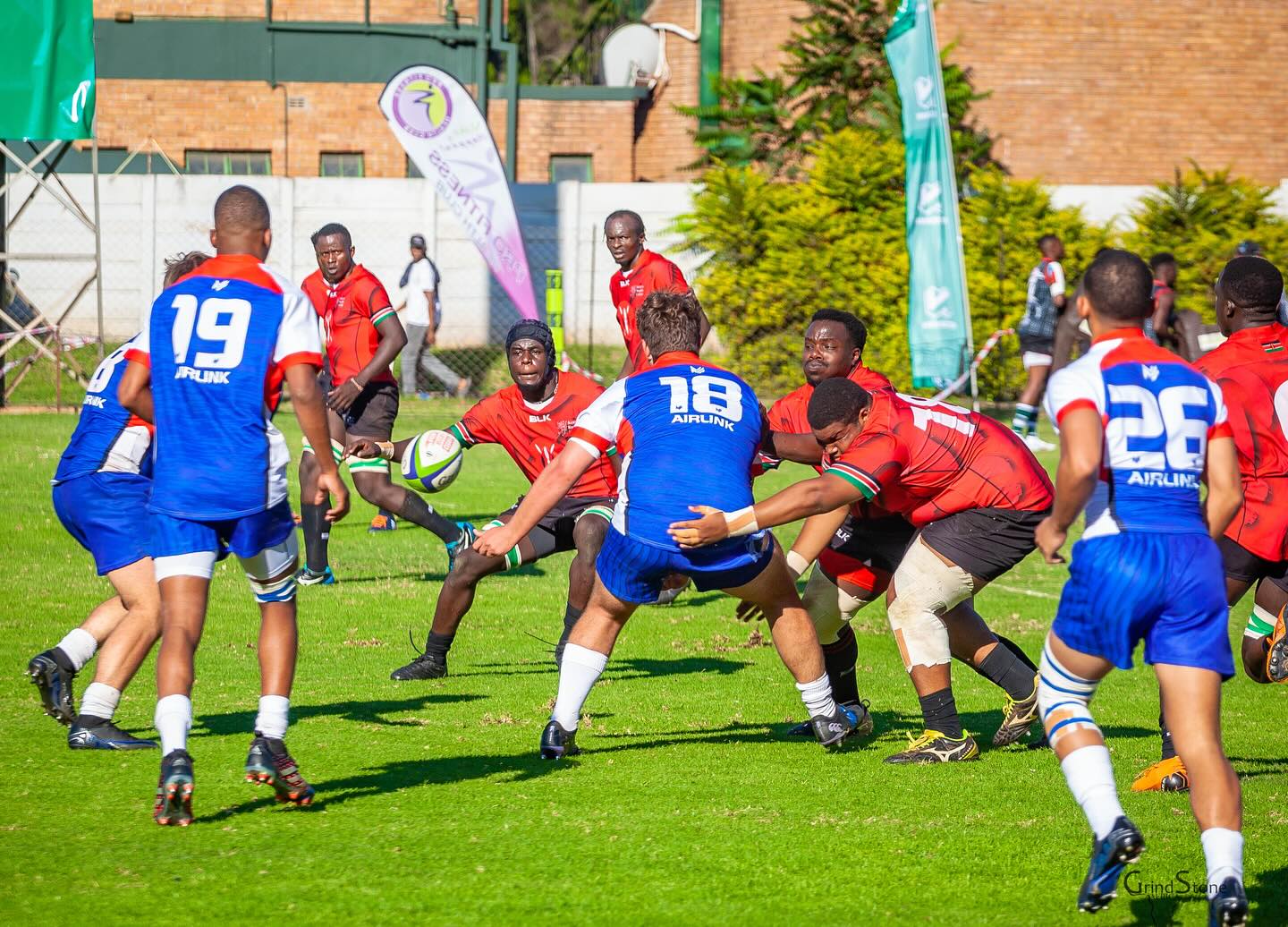 Action between Kenya U20 and Namibia. PHOTO/Grindstone