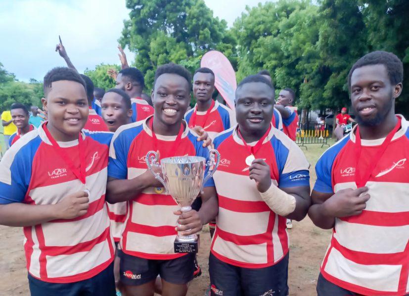 South Coast Pirates players with Championship trophy. PHOTO/South Coast Pirates