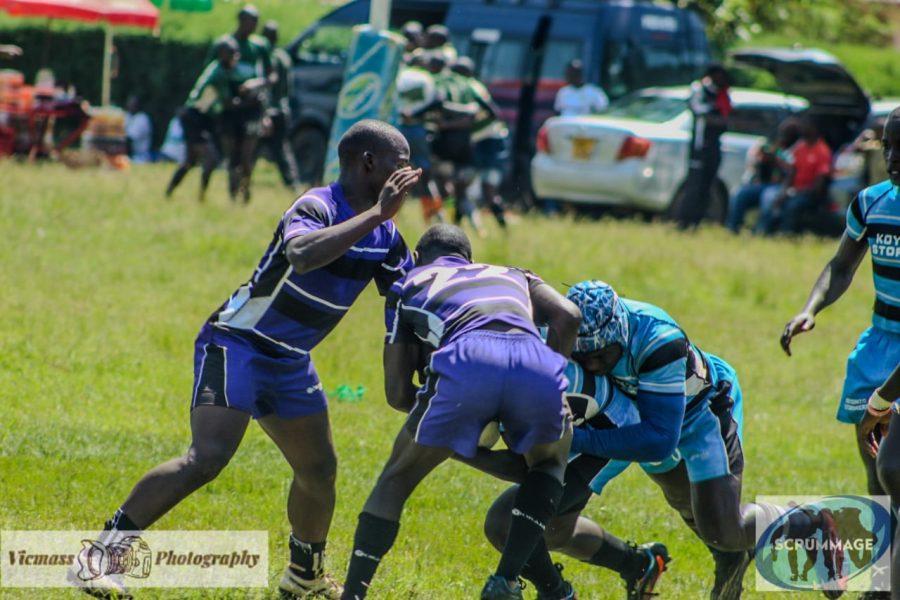 St Anthony players tackle a Koyonzo player. PHOTO/Vicmass Photography