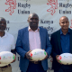 Kenya U18 ball receive balls during the donation. PHOTO/AS Sports Africa