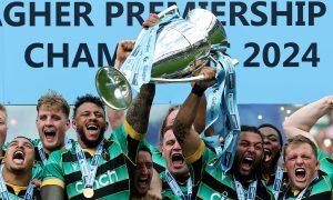 Northampton Saints hoist Premiership title. PHOTO/Northampton/Facebook