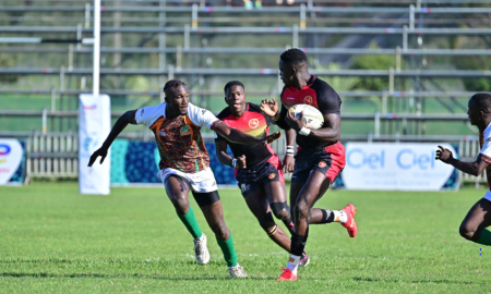 Uganda 7s Philip Wokorach in action in Africa Men's 7s. PHOTO/@UgandaRugby PHOTO/@UgandaRugby