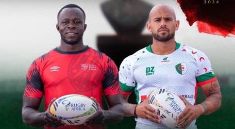 Kenya Simbas and Algeria captains. PHOTO/Rugby Afrique