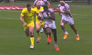 USA 7s speedster Perry Baker races for a try. PHOTO/You Tube