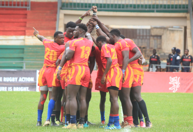 Strathmore Leos huddle in Embu 7s. PHOTO/ Embu 7s/ Faceook